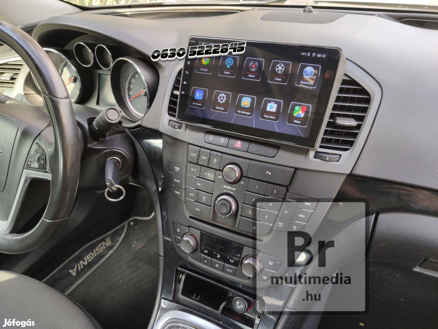 Opel Insignia Android Rádió Multimédia 2Din Kijelző Navigáció Carplay