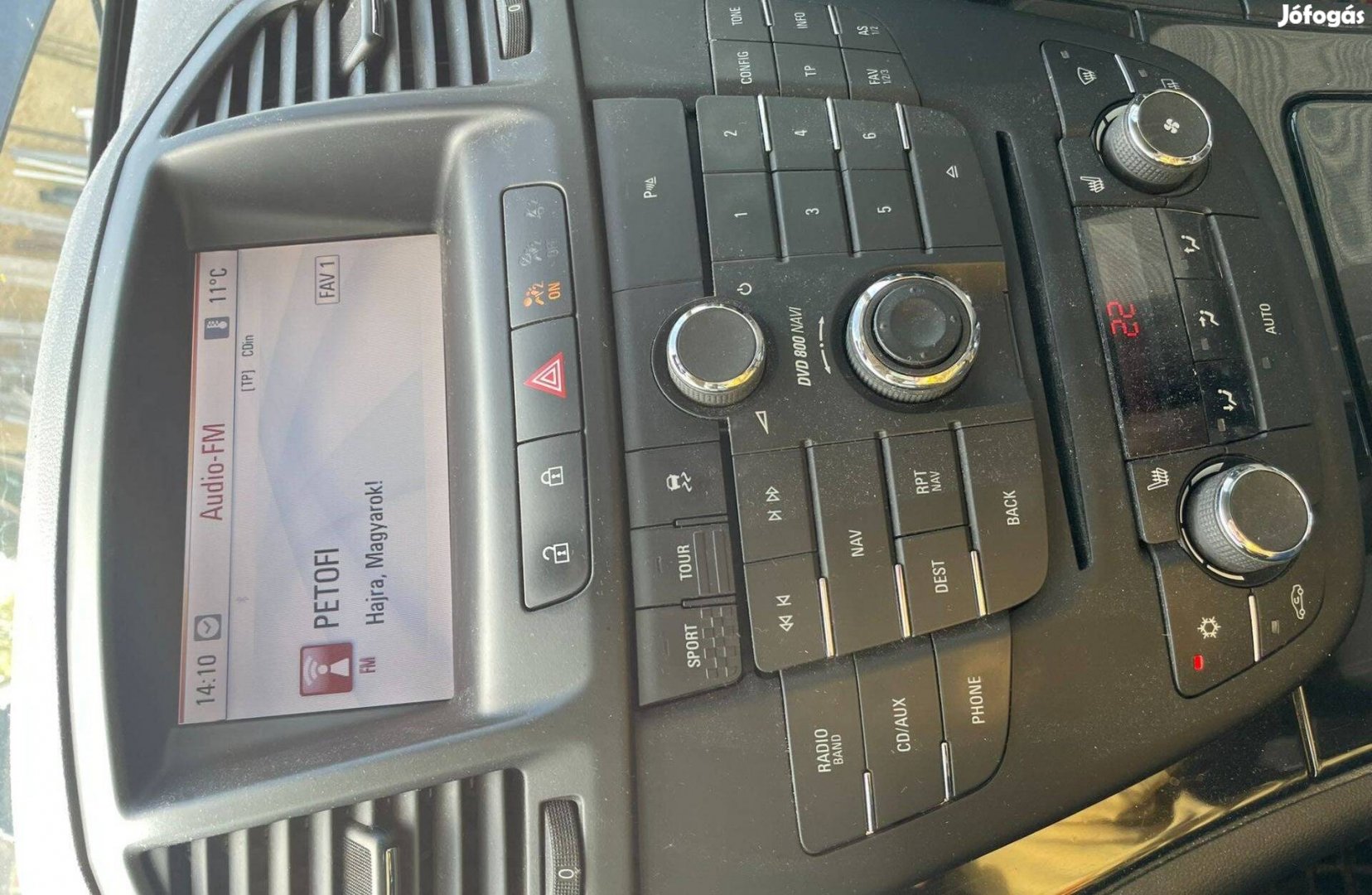 Opel Insignia DVD 800 Navi fejegység + színes kijelző -2011