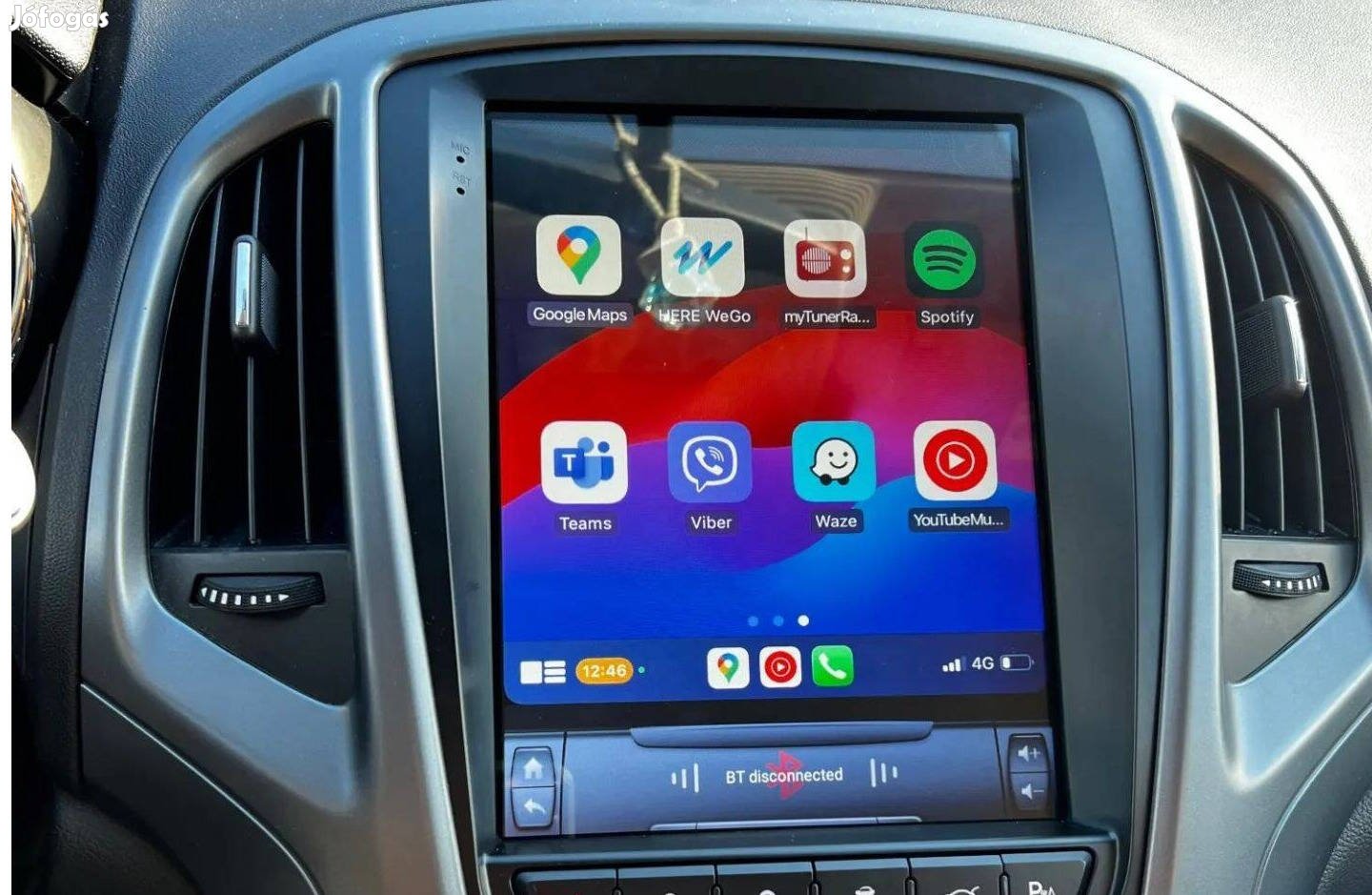 Opel J Astra Tesla Android Kijelző Rádió Multimédia Navigáció Carplay