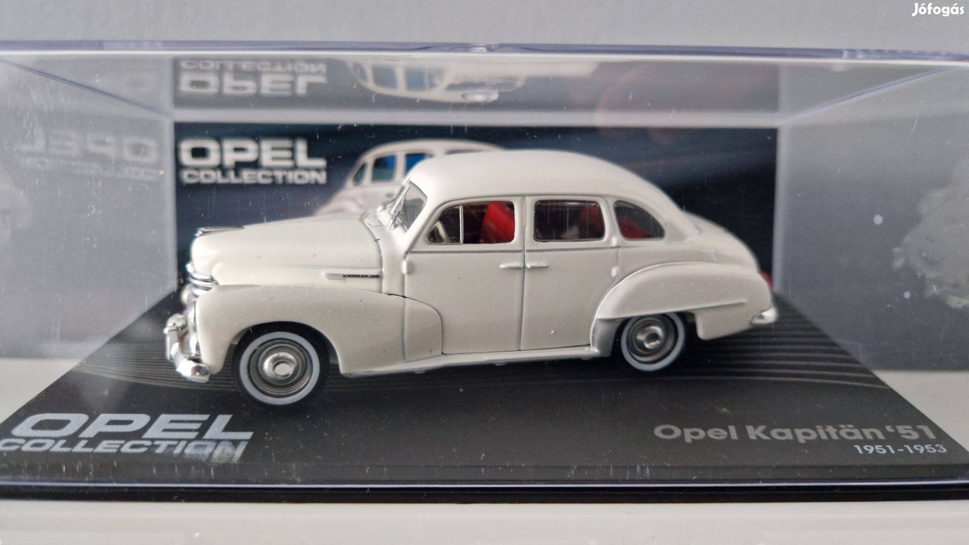 Opel Kapitan 1:43 1/43 modell autó Collection kisautó Altaya oldtimer