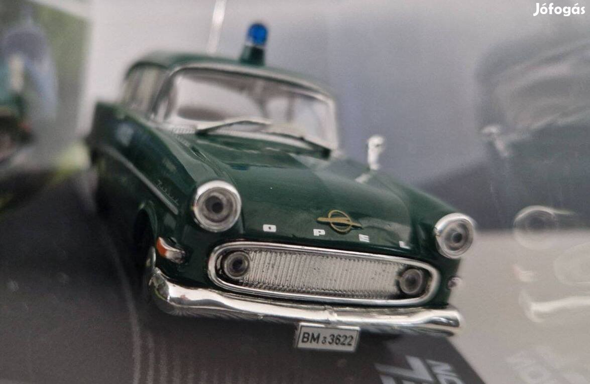 Opel Rekord P1 Polizei 1:43 1/43 modell Collection rendőr rendőrség