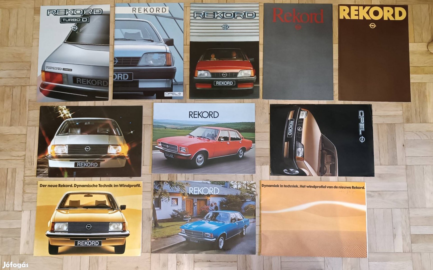Opel Rekord gyári prospektus gyűjtemény D E 