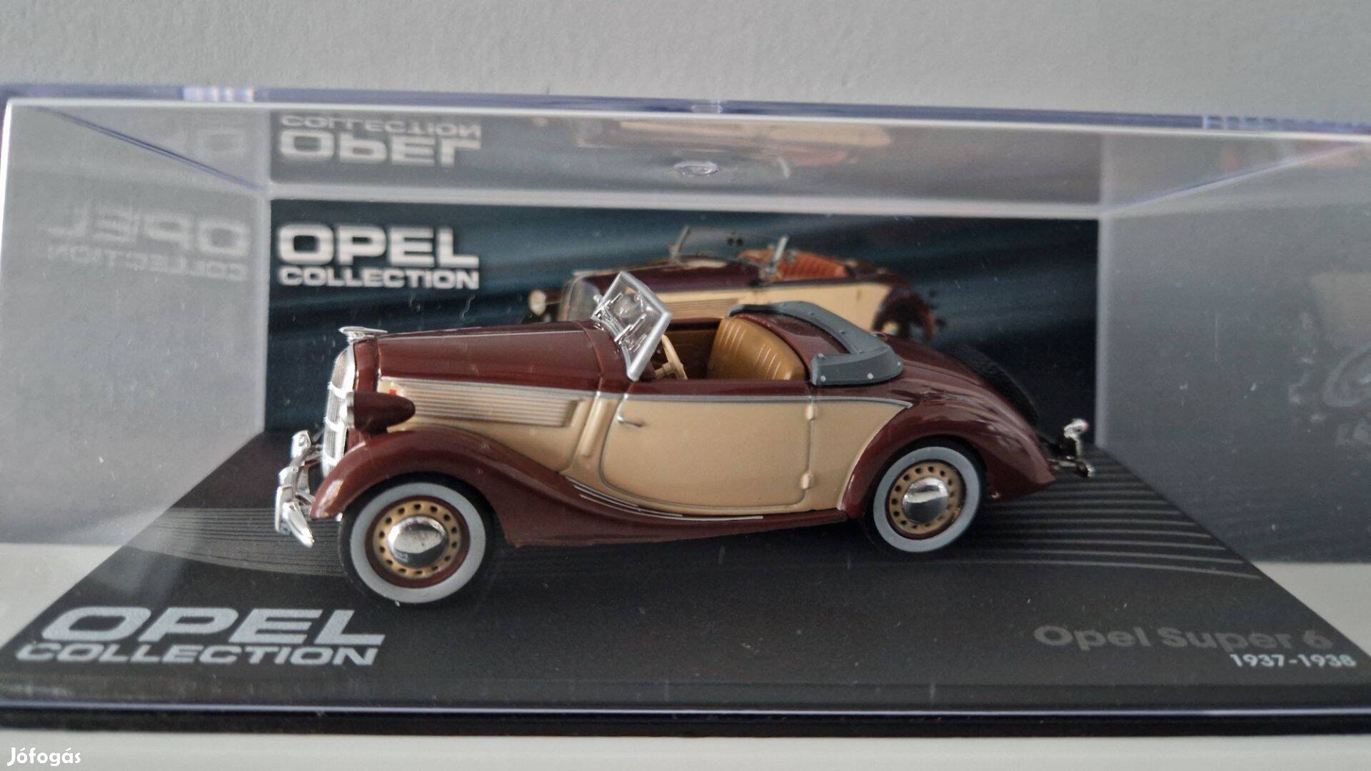 Opel Super 6 1:43 1/43 modell Collection kisautó oldtimer cabrio