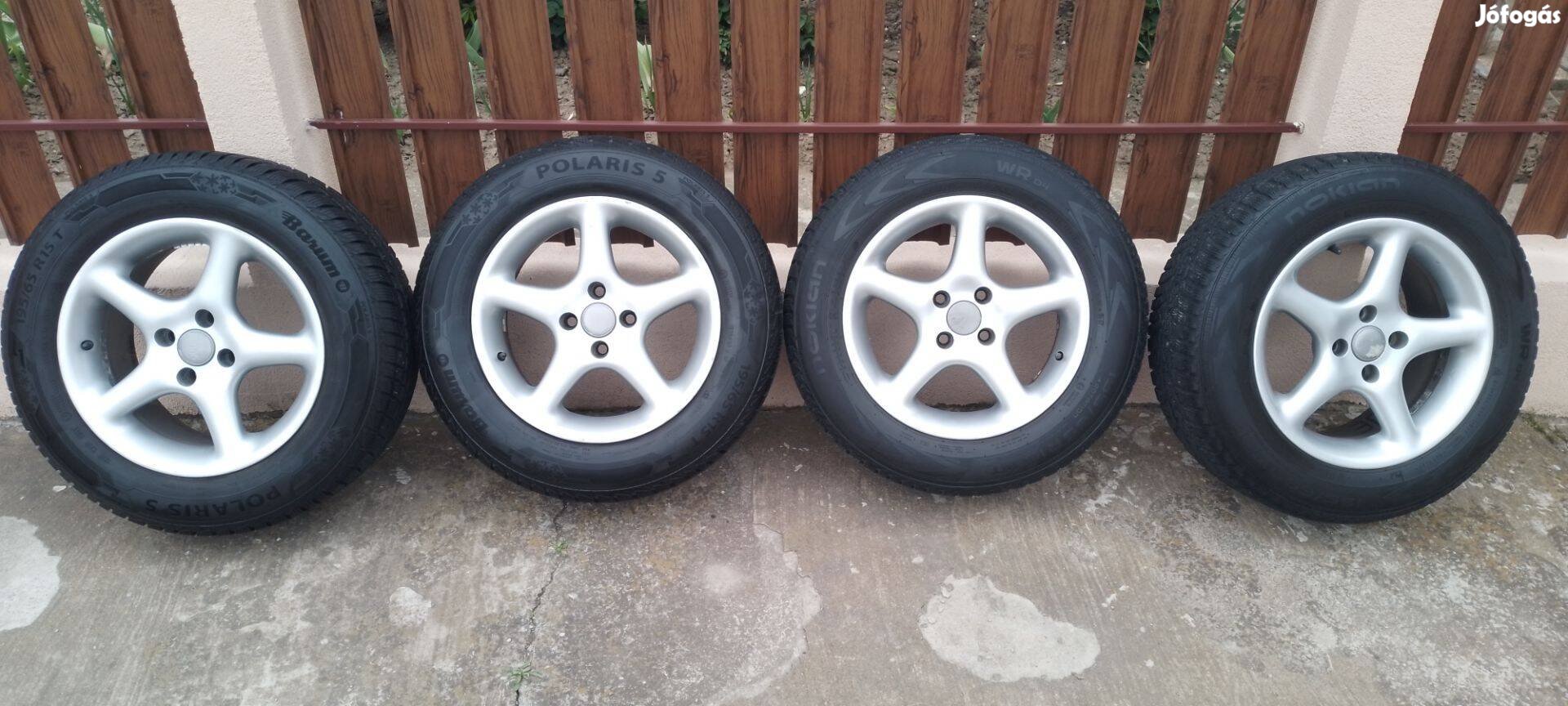 Opel alufelni 4*100 téli gumikkal 195/65 R15