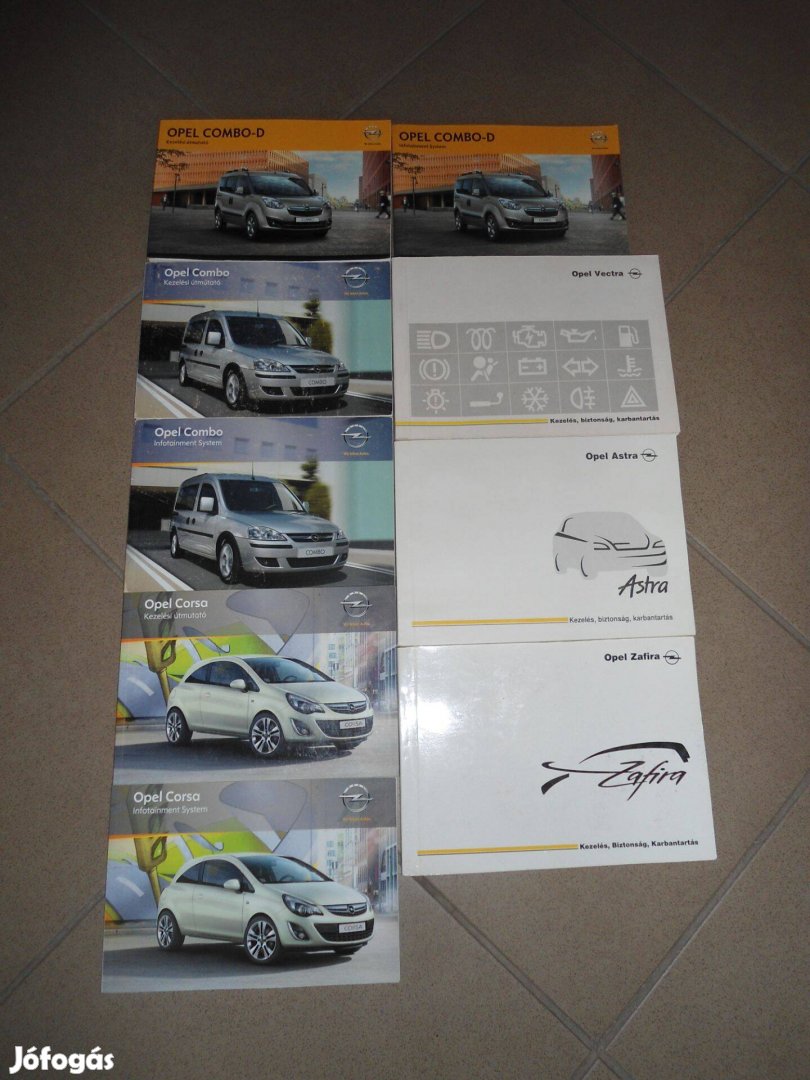 Opel combo,corsa,vectra,zafira kezelési útmutatók