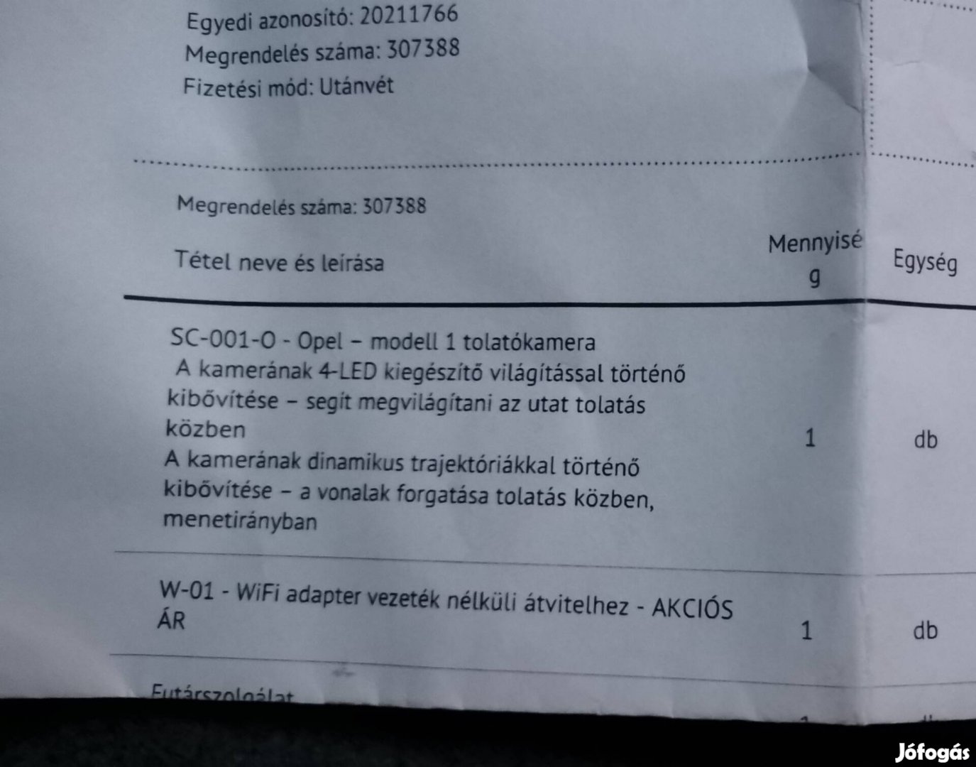 Opel corsa D tolatókamera.