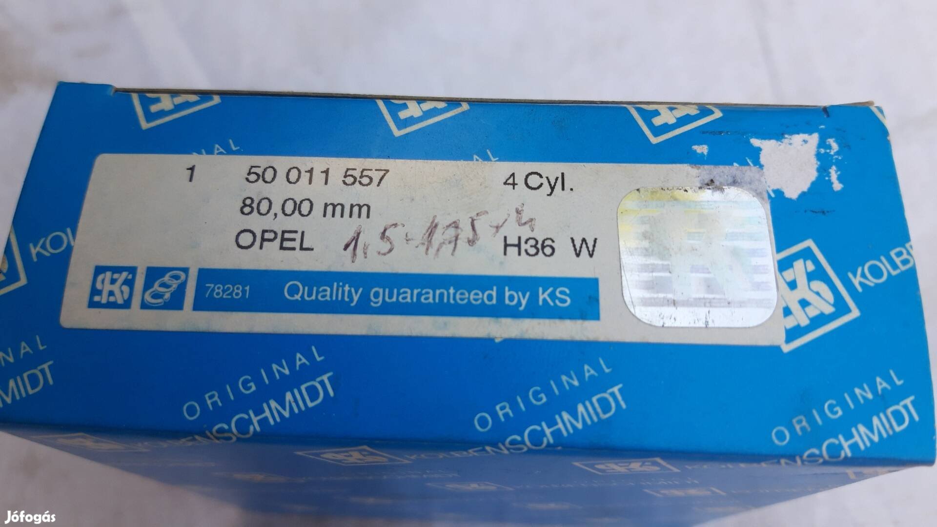 Opel digattyúgyűrű 80 mm es origin dobozában
