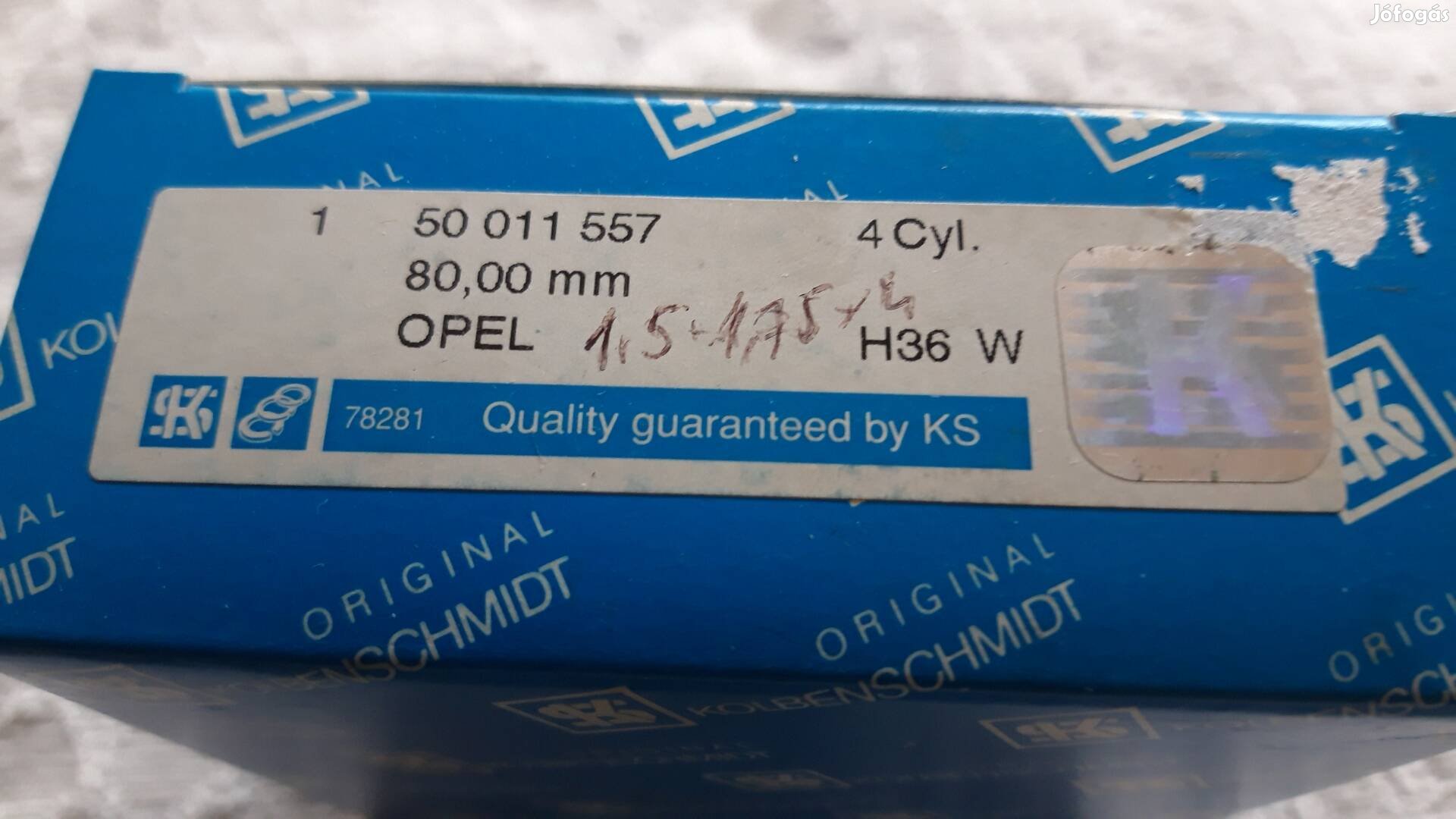 Opel dugattyúgyűrű garn. 80mm es origin dobozában