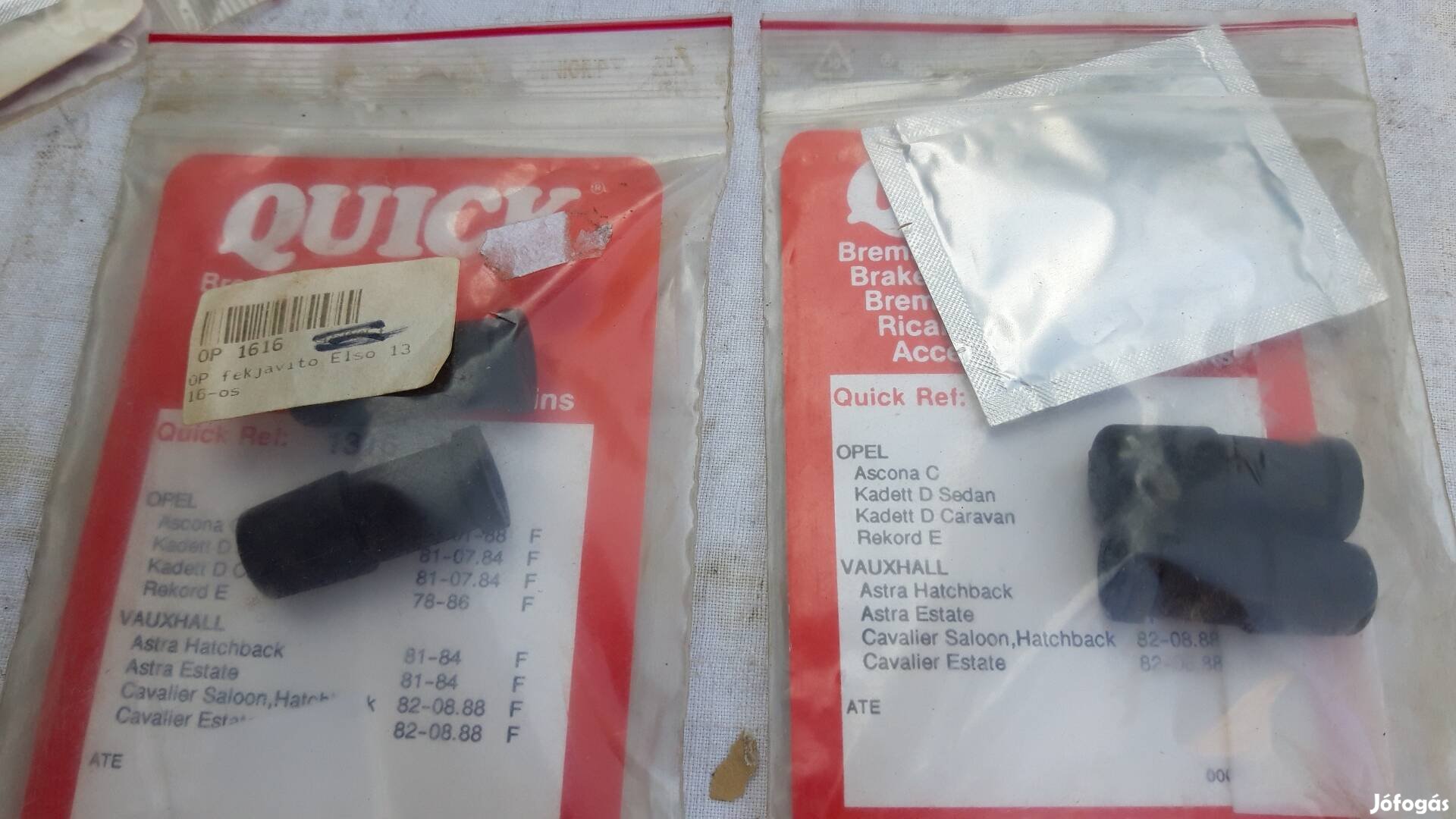 Opel első fékjavitó gumi Ascona, Kadett, Rekord hoz  dobozában