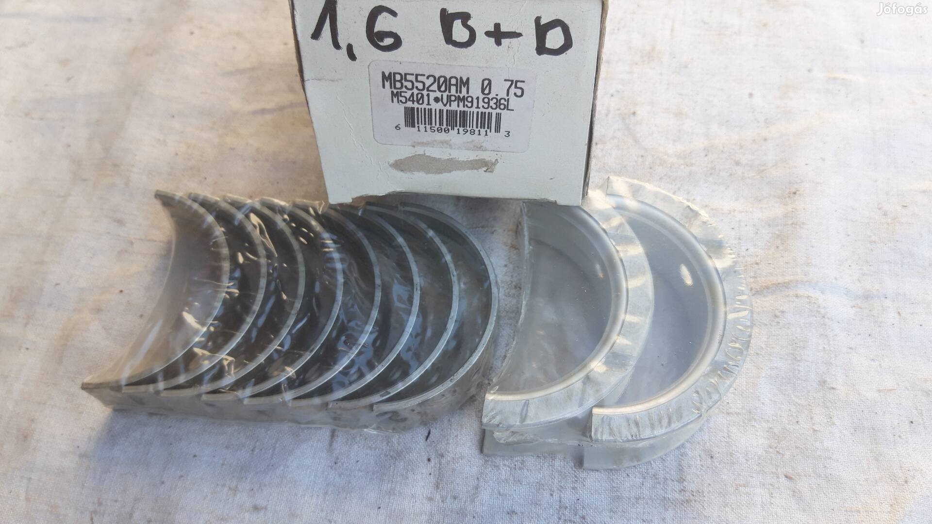 Opel főtengely fekvőcsapágy 0,75 mm es új Astra,Kadett,Vectra 