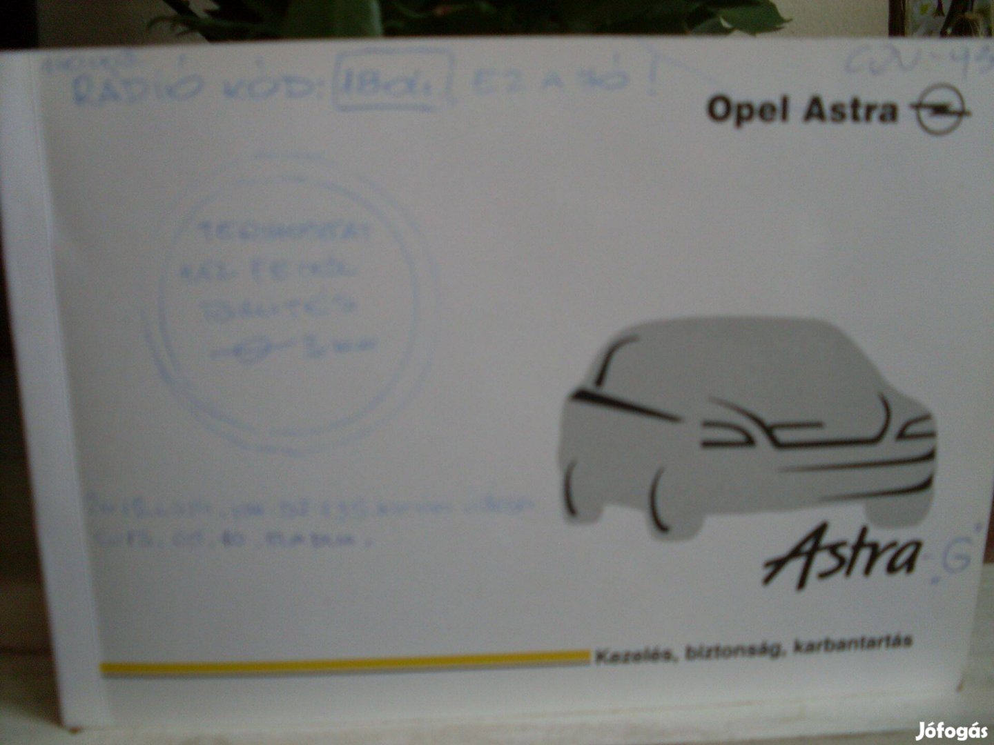 Opel használati könyv Astra G