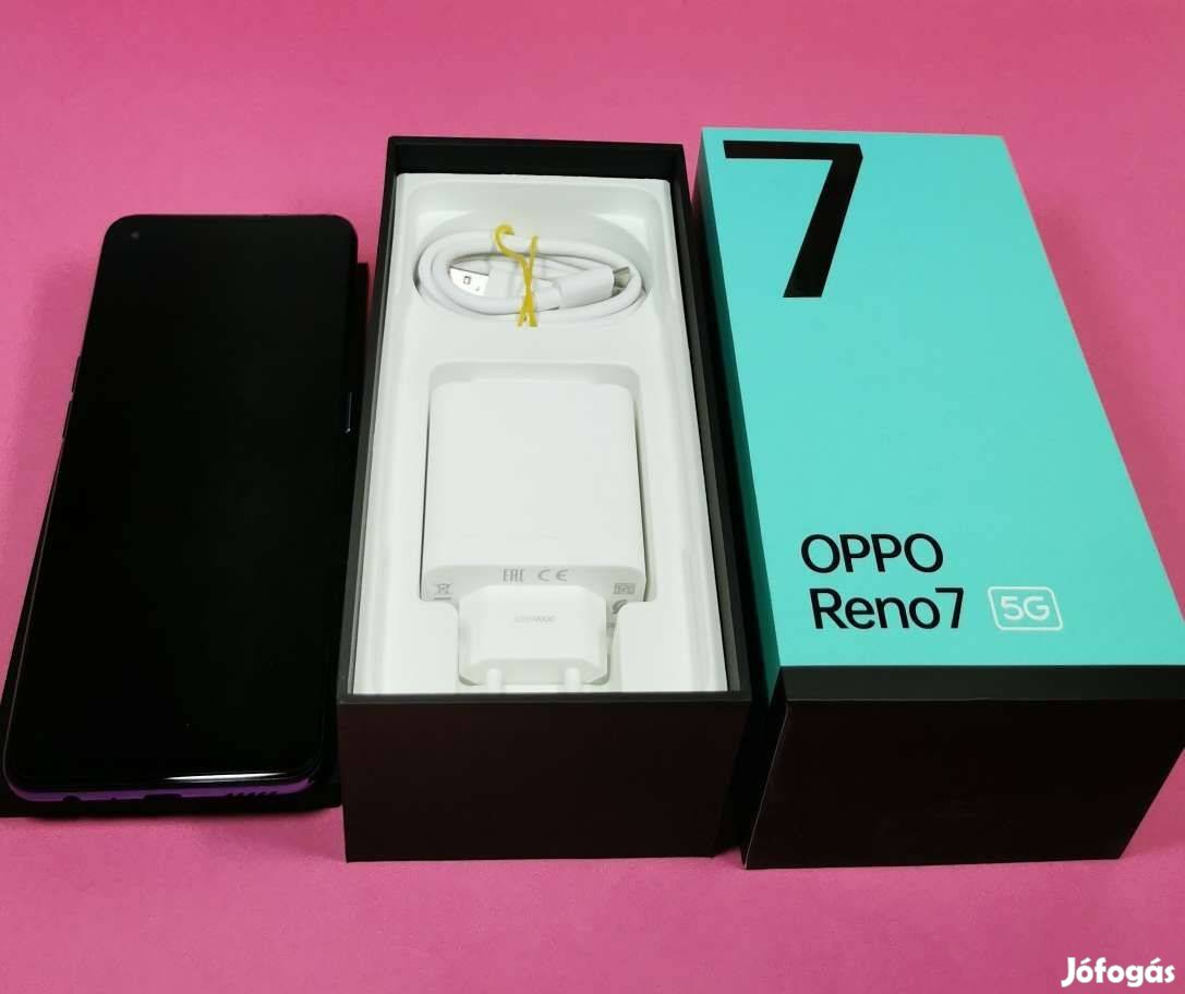 Oppo Reno 7 5G 256GB Kék független szép garanciális telefon eladó!