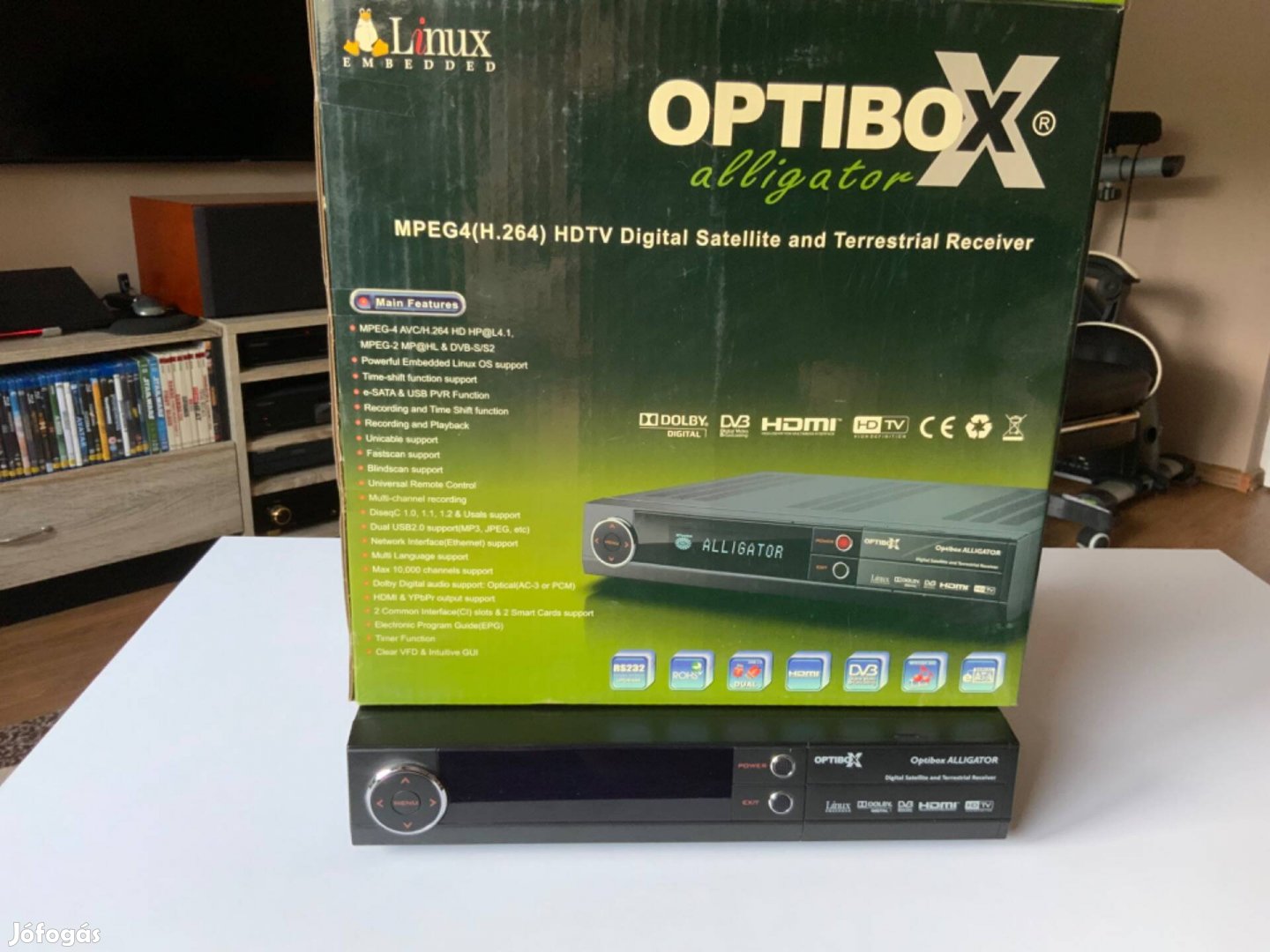 Optibox Alligator Linuxos Full HD digitális műholdvevő eladó