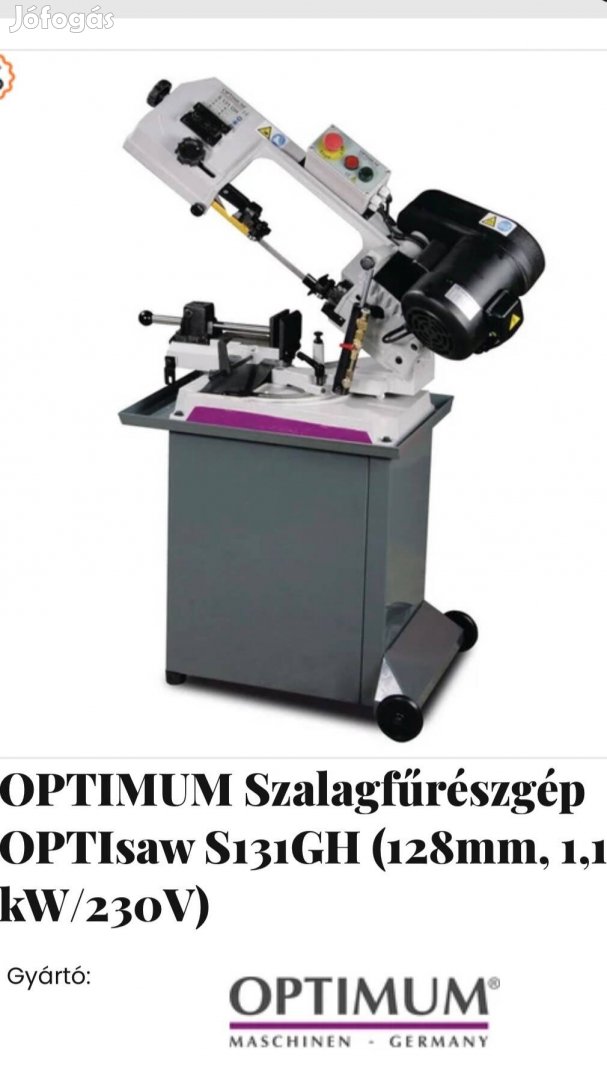 Optimum szalagfűrész