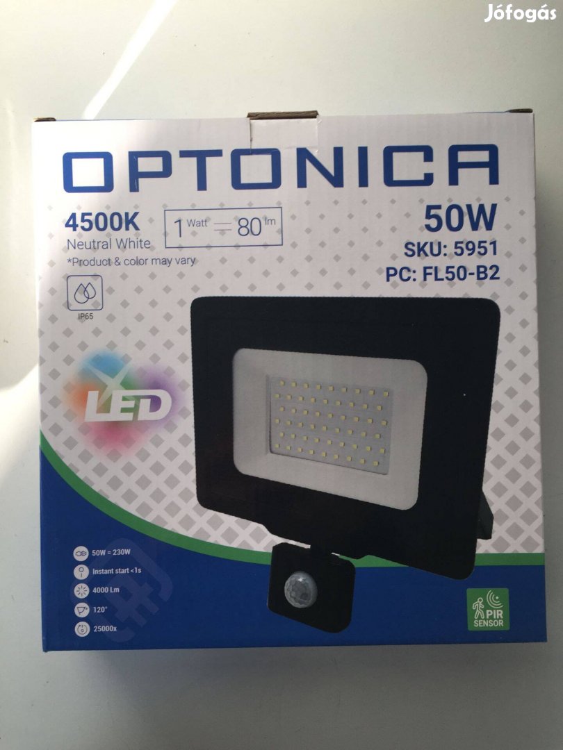 Optonica 5951 LED reflektor mozgásérzékelővel 50W 4500K