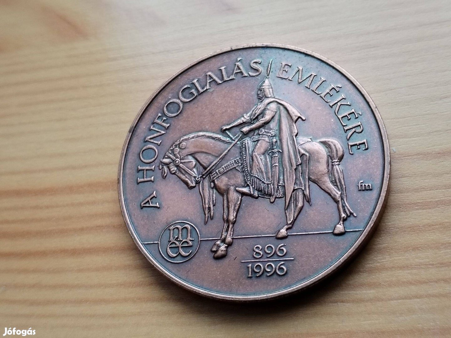 Ópusztaszer 1996 bronz érem MÉE. Honfoglalás Napja