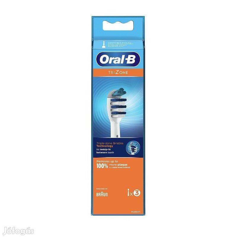 Oral-B EB30-3 Trizone fogkefe pótfej, 3db - fehér