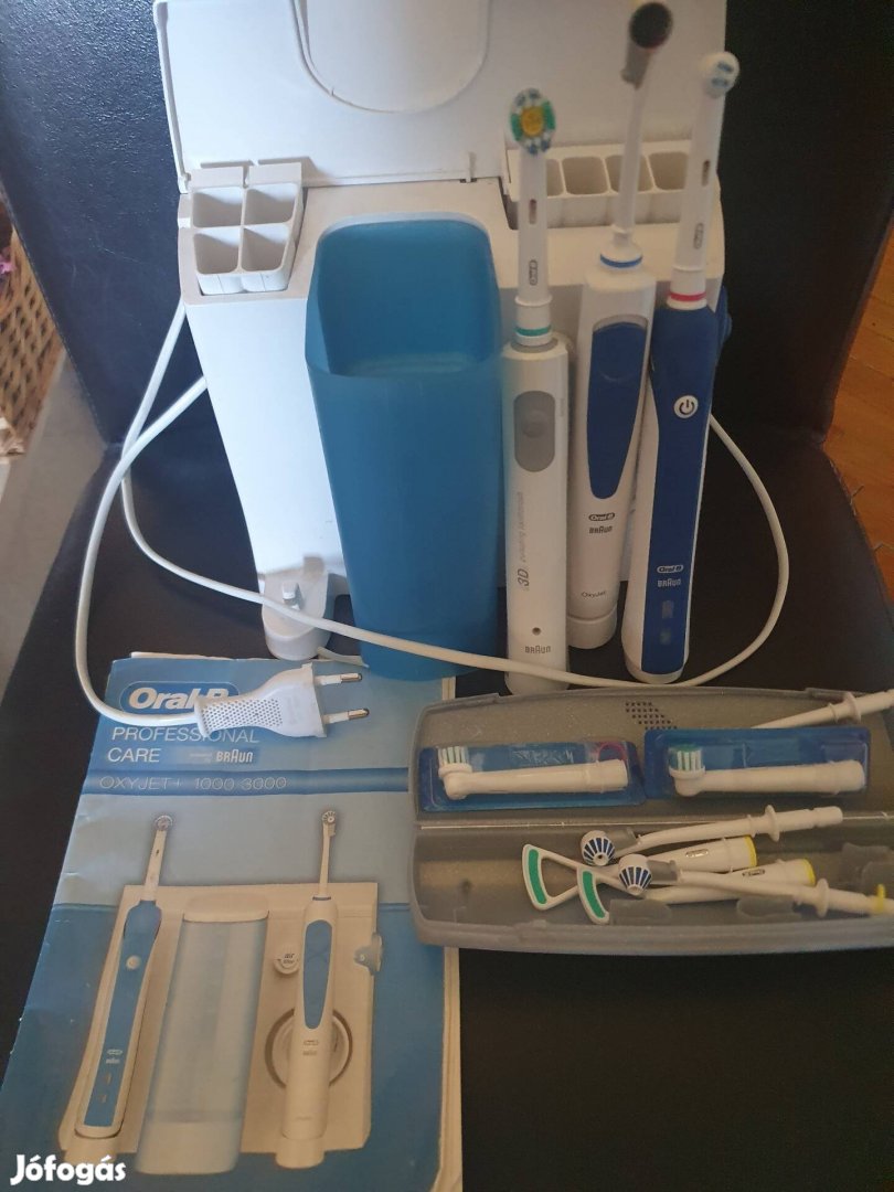 Oral-B Oxyjet + 1000 3000szájzuhany, 2fogkefe és tartozékok  o