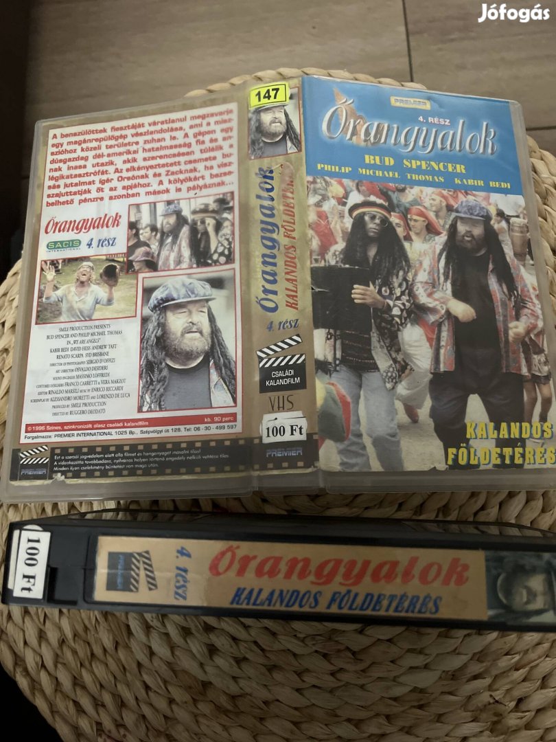 Őrangyalok 4 vhs. Kazetta Bud Spencer 