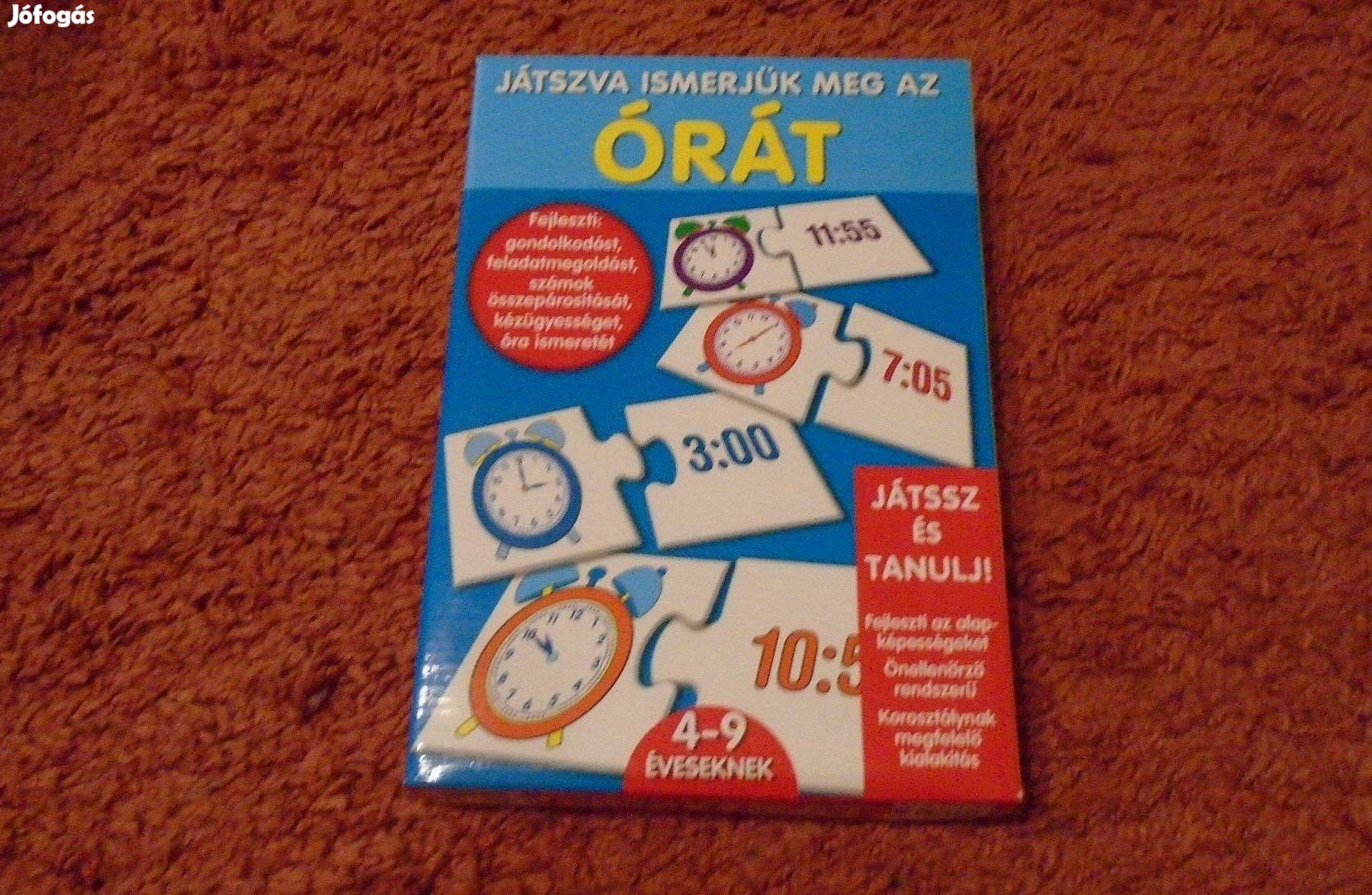 Óratanulós társasjáték puzzle formában - komplett, újszerű