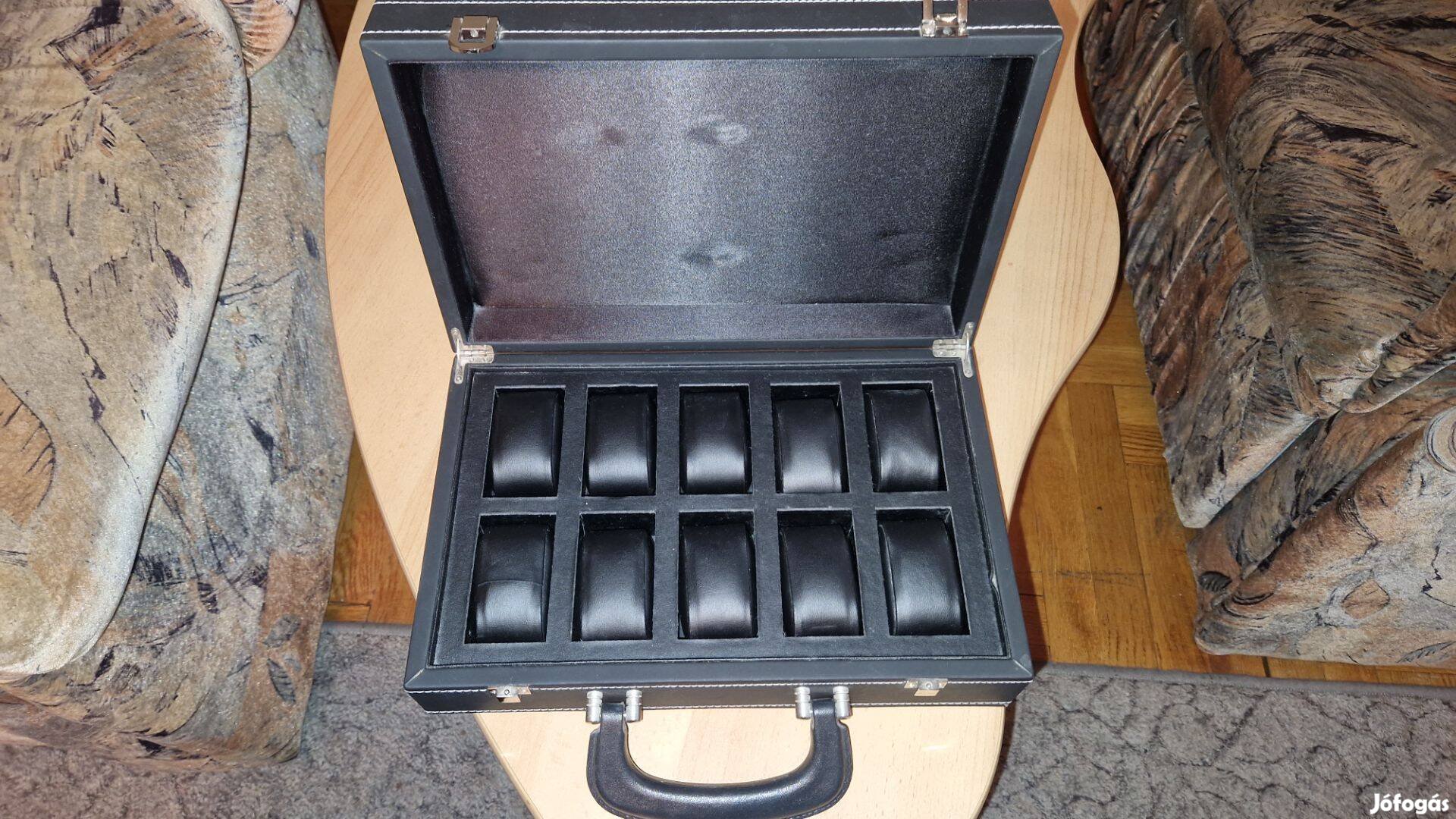 Óratartó bőrönd 10 hellyel