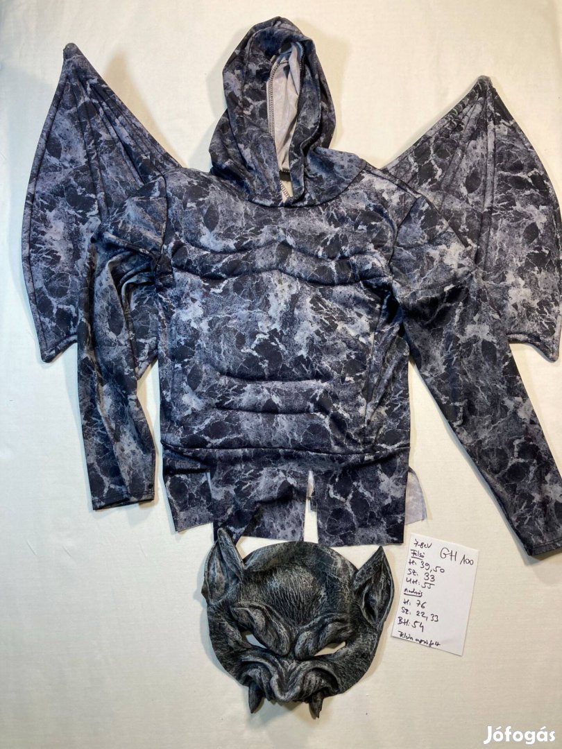 Ördög jelmez, halloween jelmez 7-8 év GH100