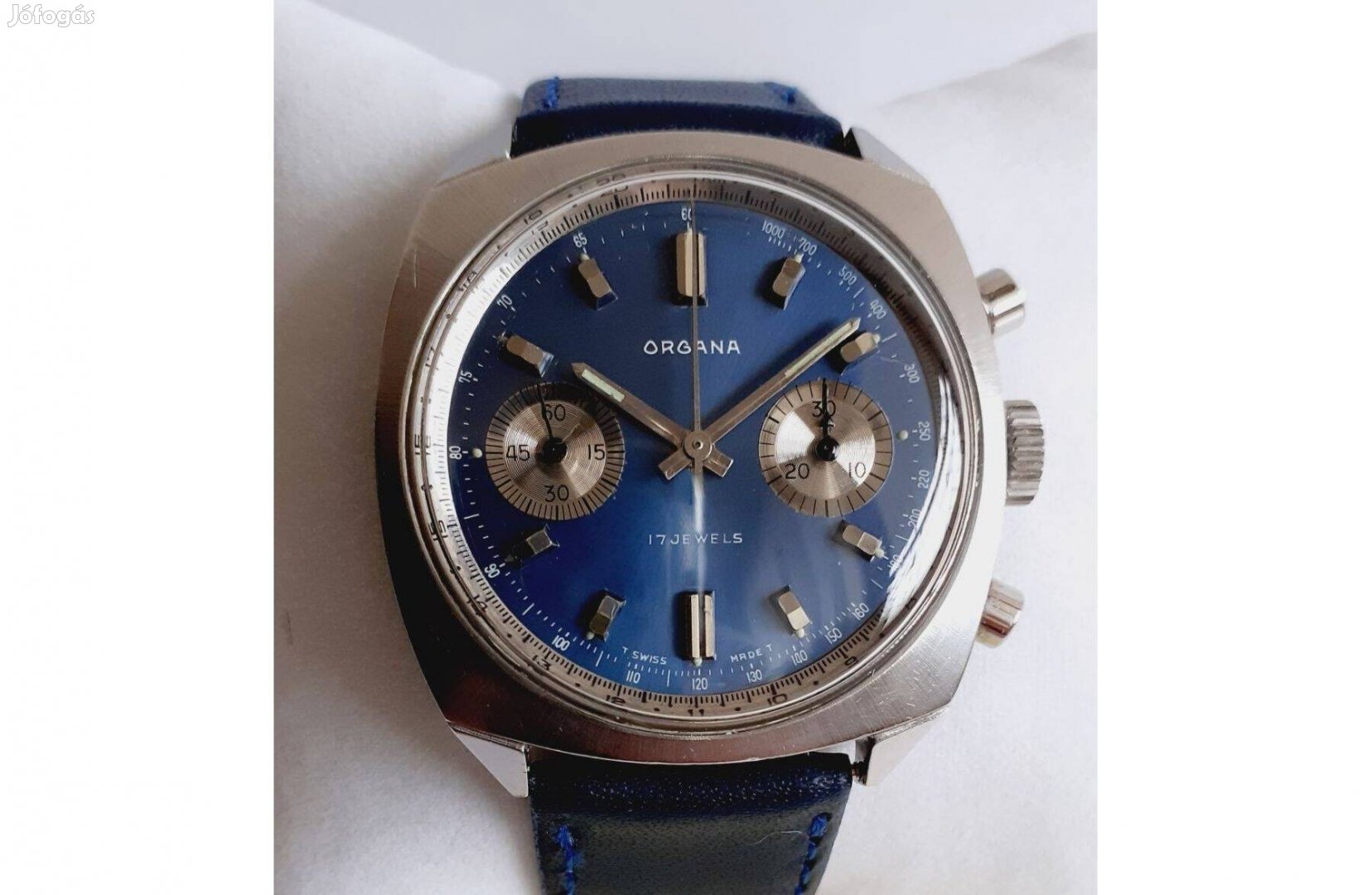 Organa acéltokos mechanikus chronograph karóra Valjoux 7733 Tissot