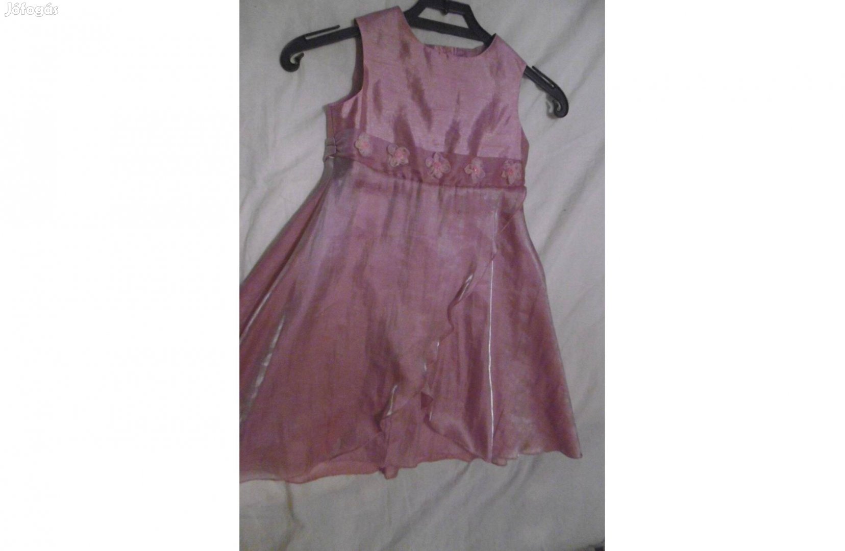 Organza csinos újszerű kislány alkalmi ruha 1,5-3 évesre