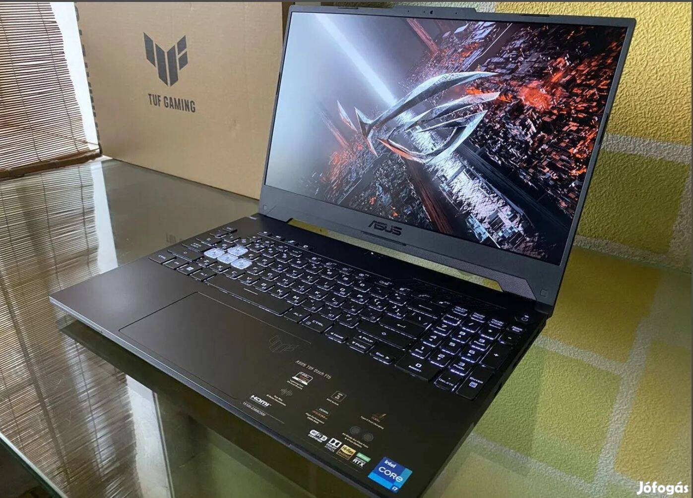 Óriás Asus tuf laptop eladó! Gamer 144Hz Rtx 3050 4GB