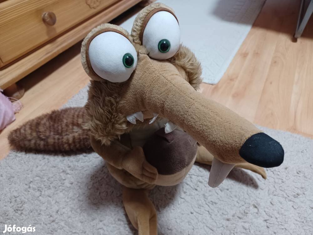Óriás Jégkorszak Motkány plüss 1 méteres - ritkaság