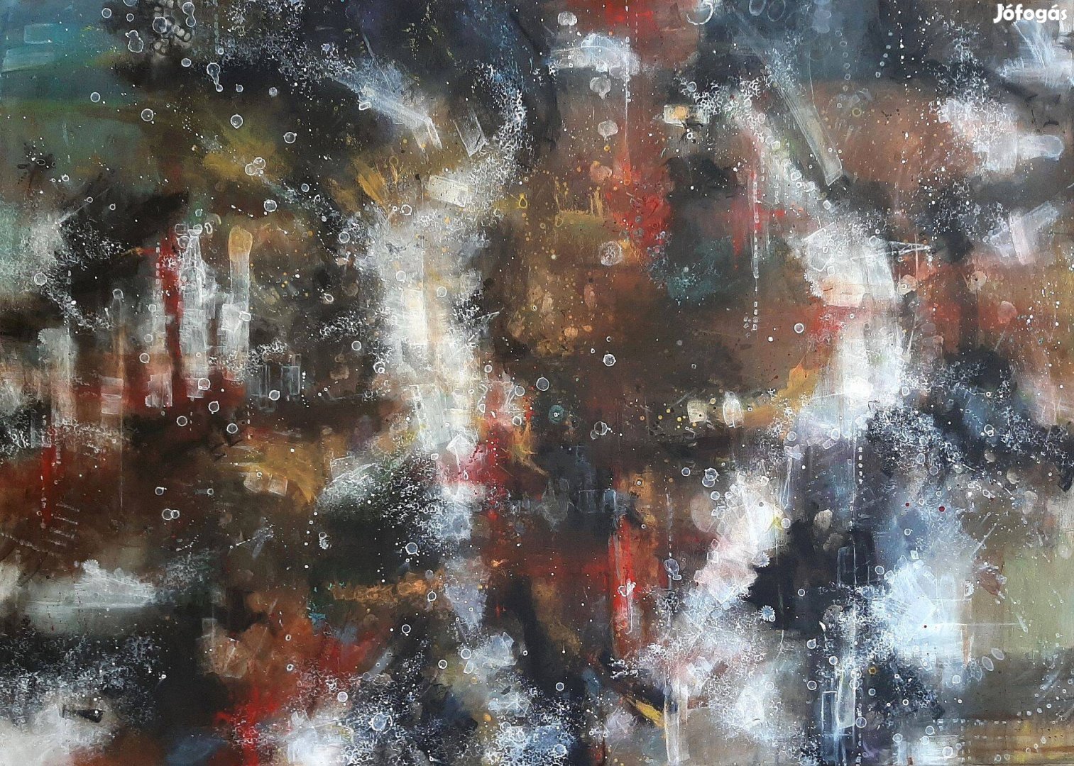 Óriás absztrakt festmény vásznon