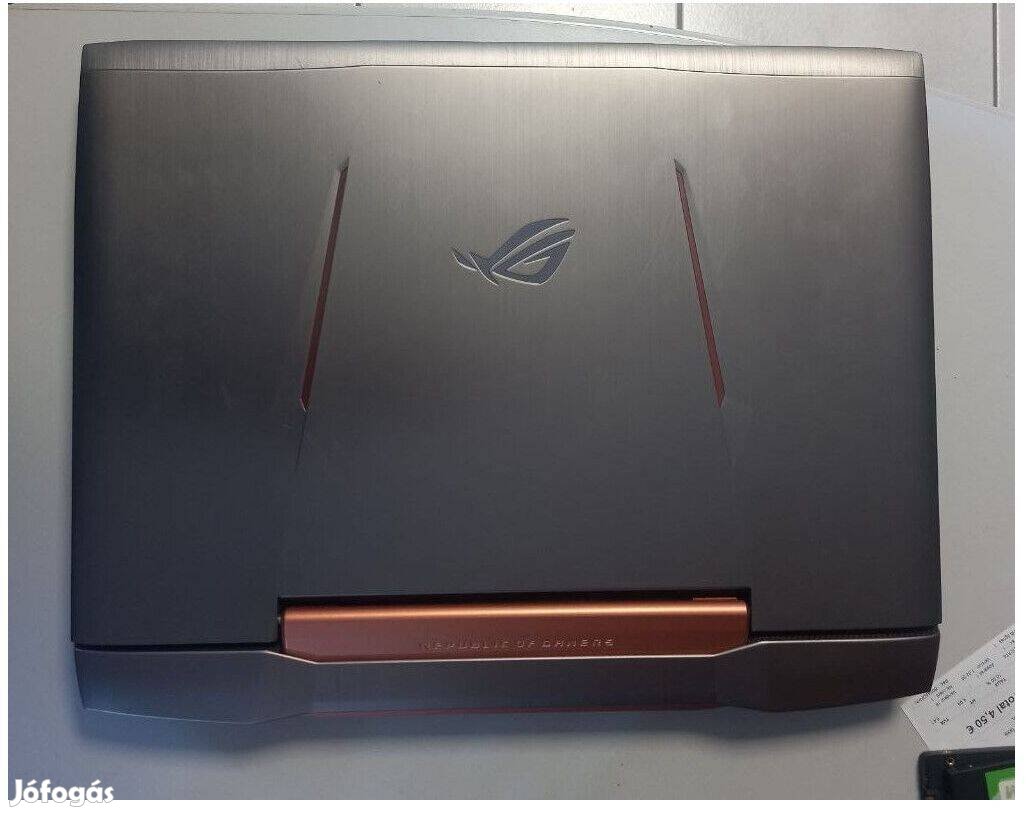 Óriás dupla hűtéses Asus rog gamer laptop eladó Jó ár