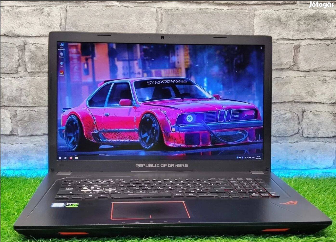 Óriás kijelzős Játékra is Asus laptop eladó Gtx 1080 8GB 120Hz IPS