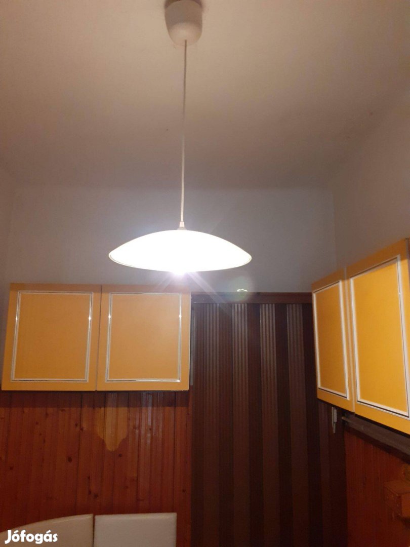Óriási tányéros üveg mennyezeti lámpa átm 40cm