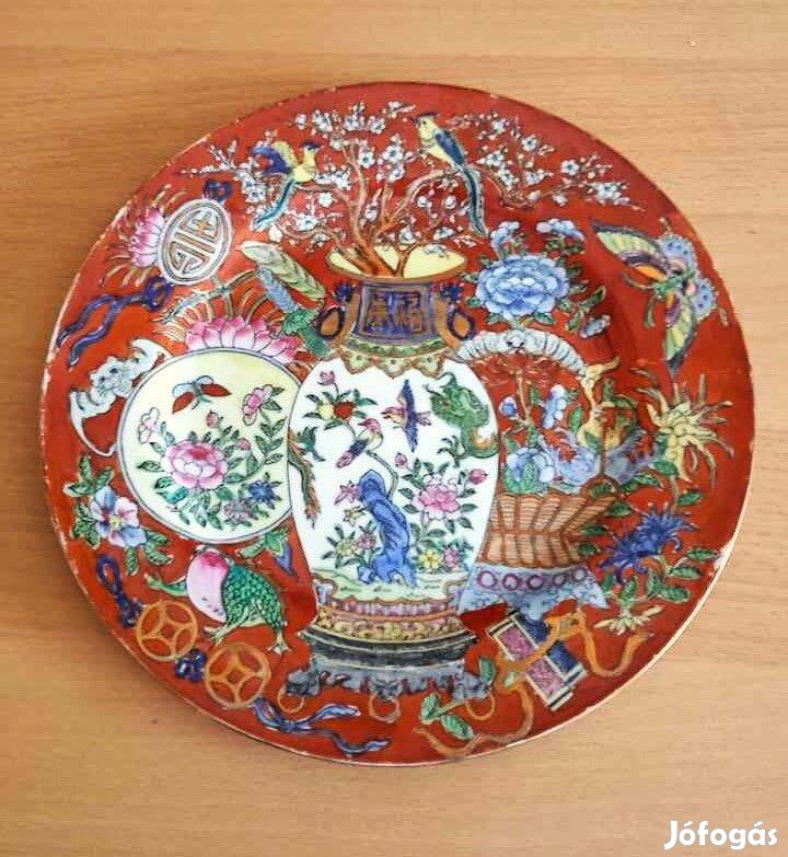 Oriental Objects D'Art Made in Macau, kínai porcelán dísztál