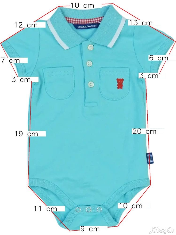 Original Marines Új (címkés) Fiú Rövid ujjú / ujjatlan body (Méret: 62