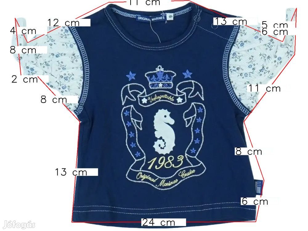 Original Marines Új (címkés) Lány Póló (Méret: 74)