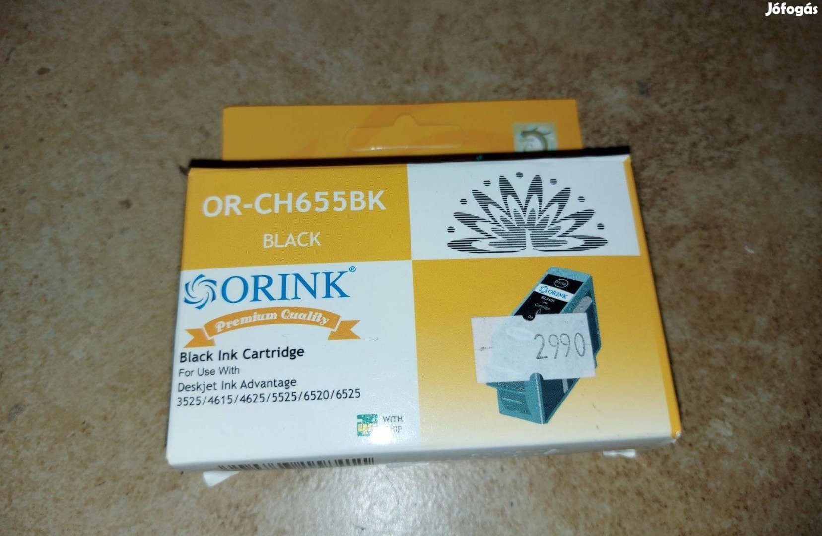 Orink black ink cartridge nyomtató patron OR-CH655BK 2500Ft Veszprém