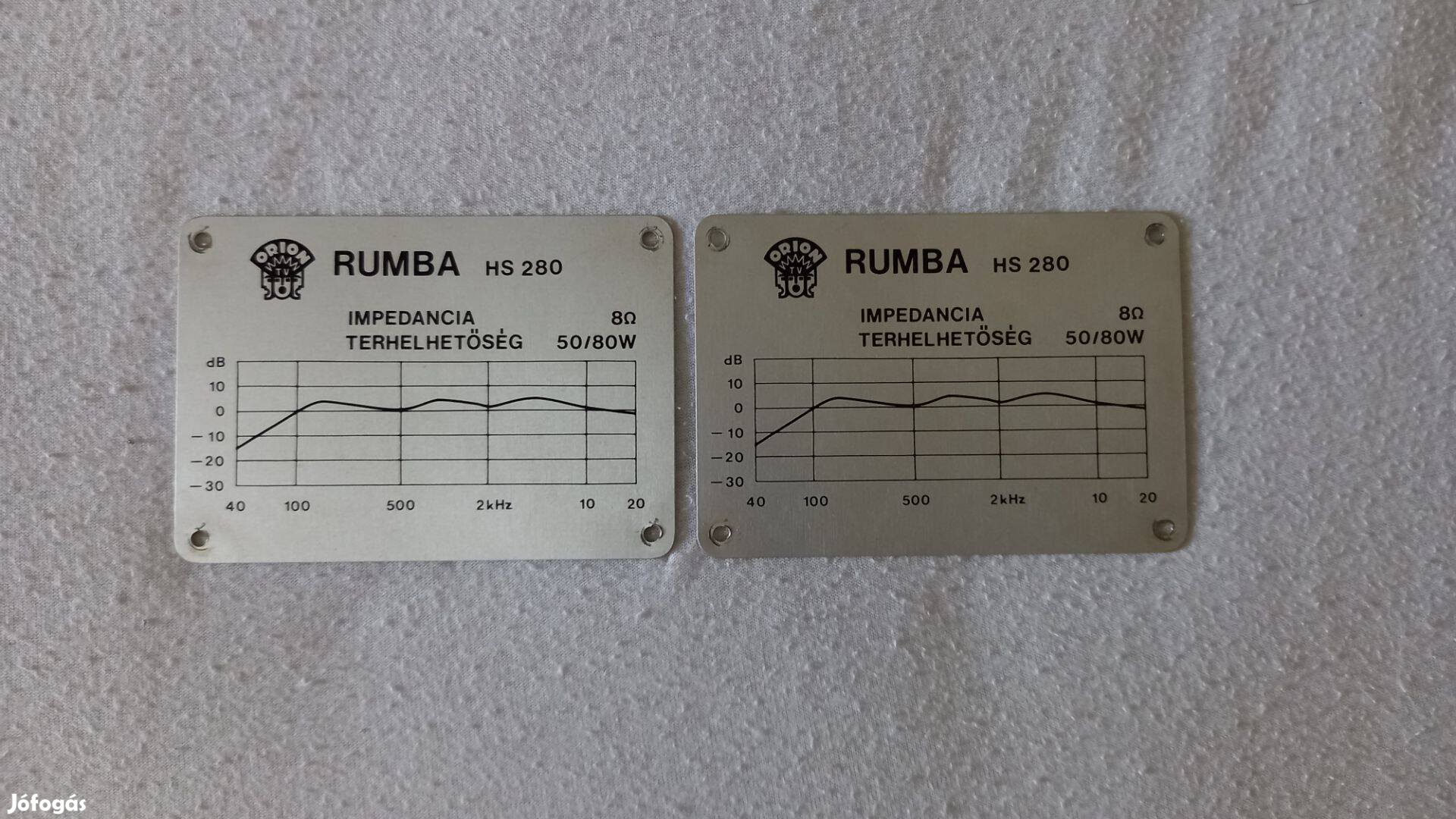 Orion HS 280 Rumba hangfal adattábla