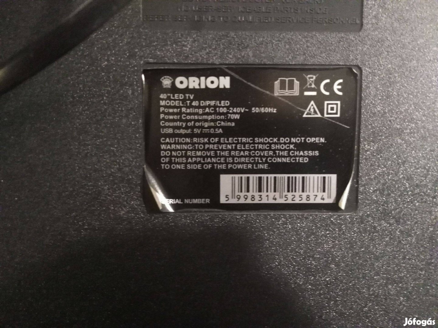 Orion TV 40" - T 40 D/ PIF/ LED