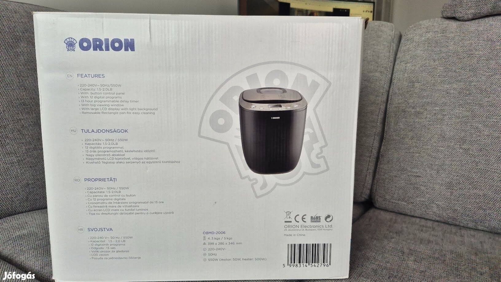 Orion kenyérsütőgép