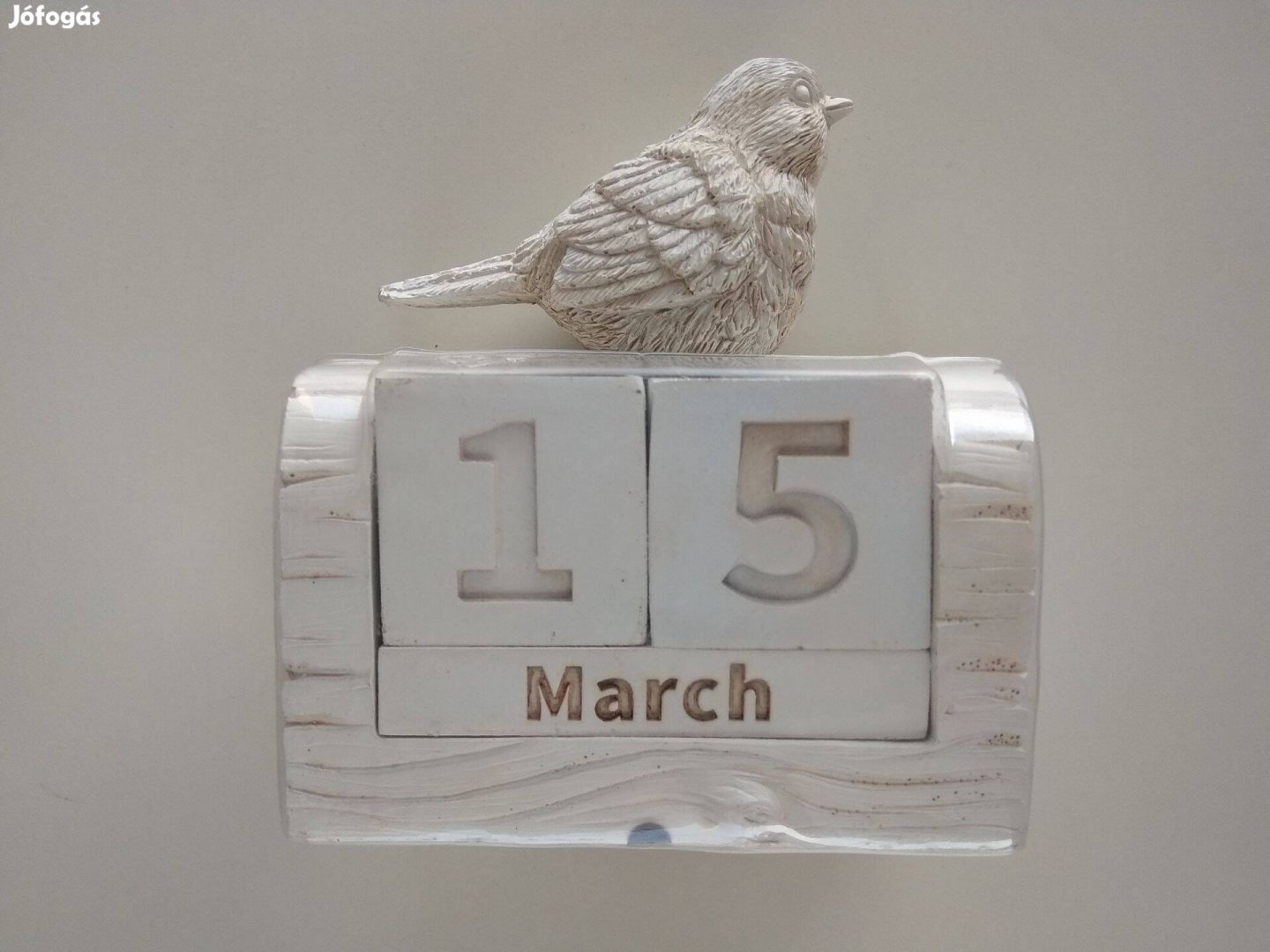 Öröknaptár fehér madaras fa hatású új bontatlan