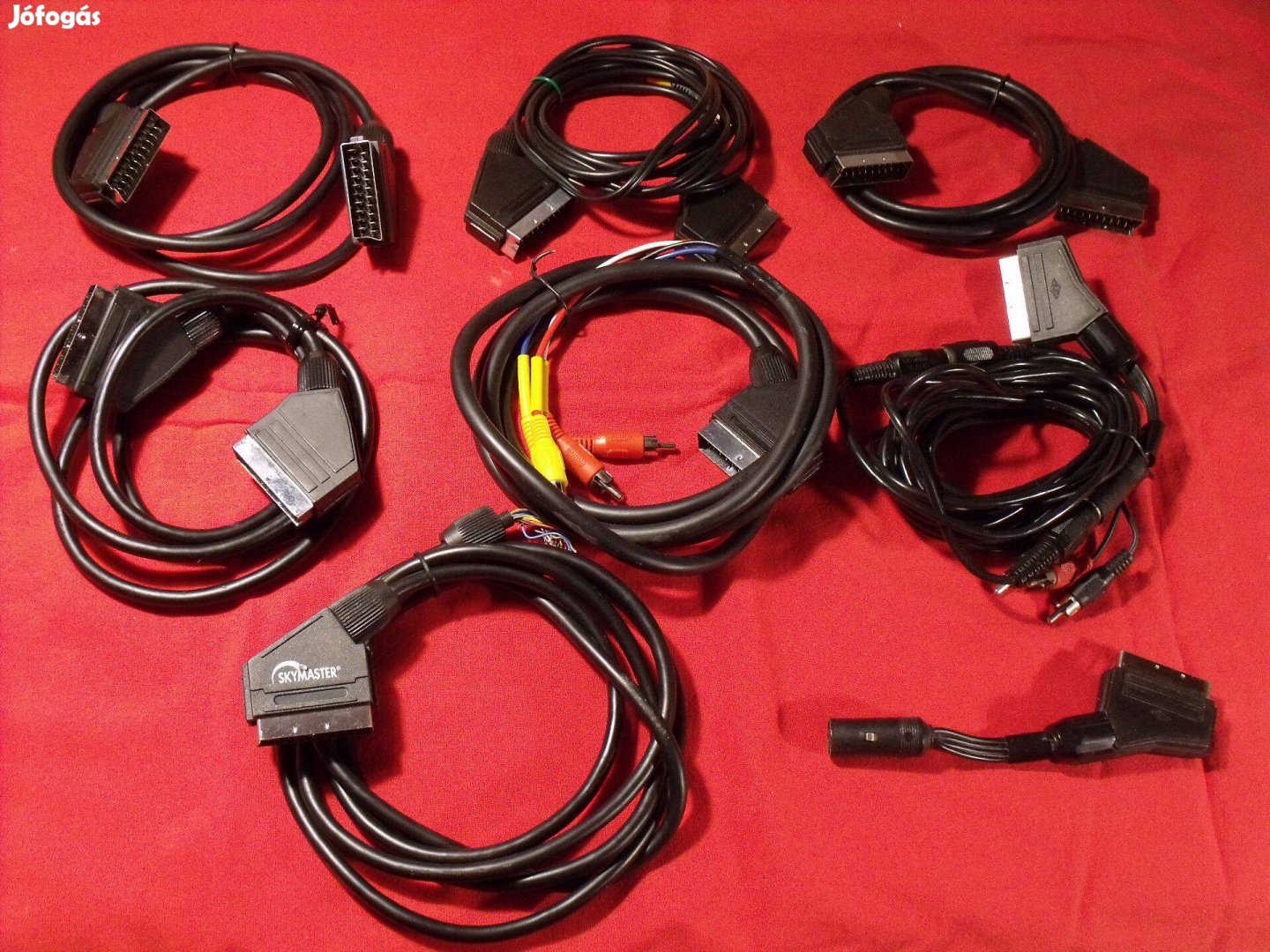 Örökség, házimozi: SCART kábel készlet, 8db-os. Sony, JVC, Panasonic