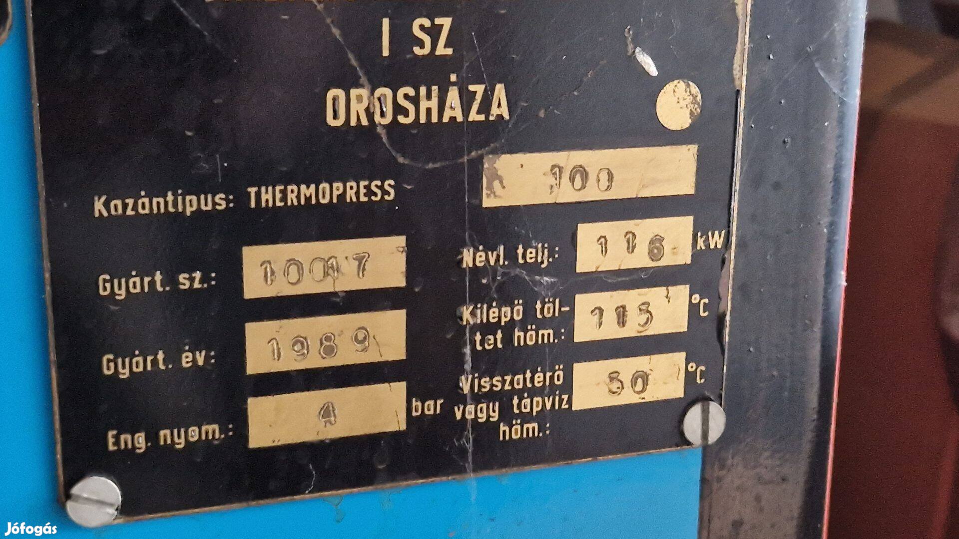 Orosházi Thermopress ipari olajkazán eladó
