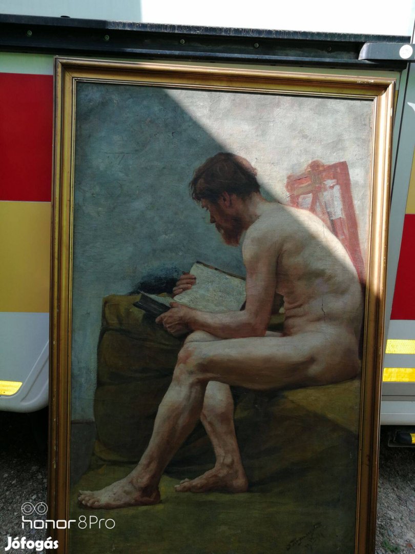 Orosz Kép olaj festmény. (Kb. 1x2 méter) keret méret 92x145 cmntiméter