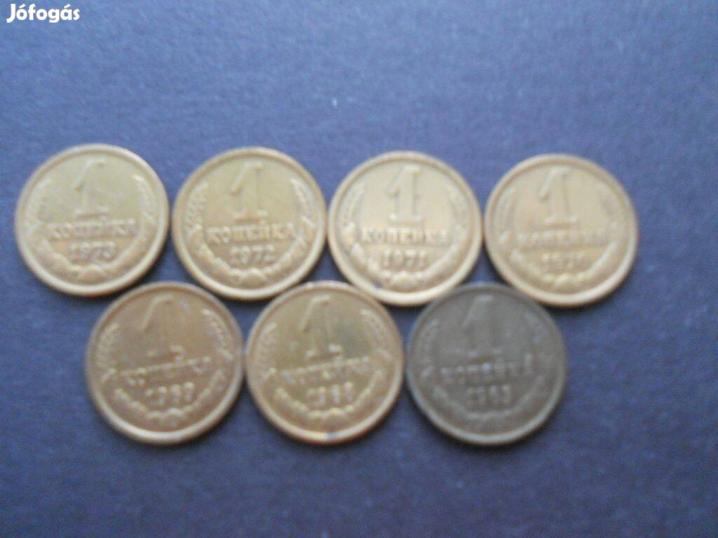 Orosz érmék( 1-2-3-10-15-20 )Kopekok és emlék rúbelek eladók