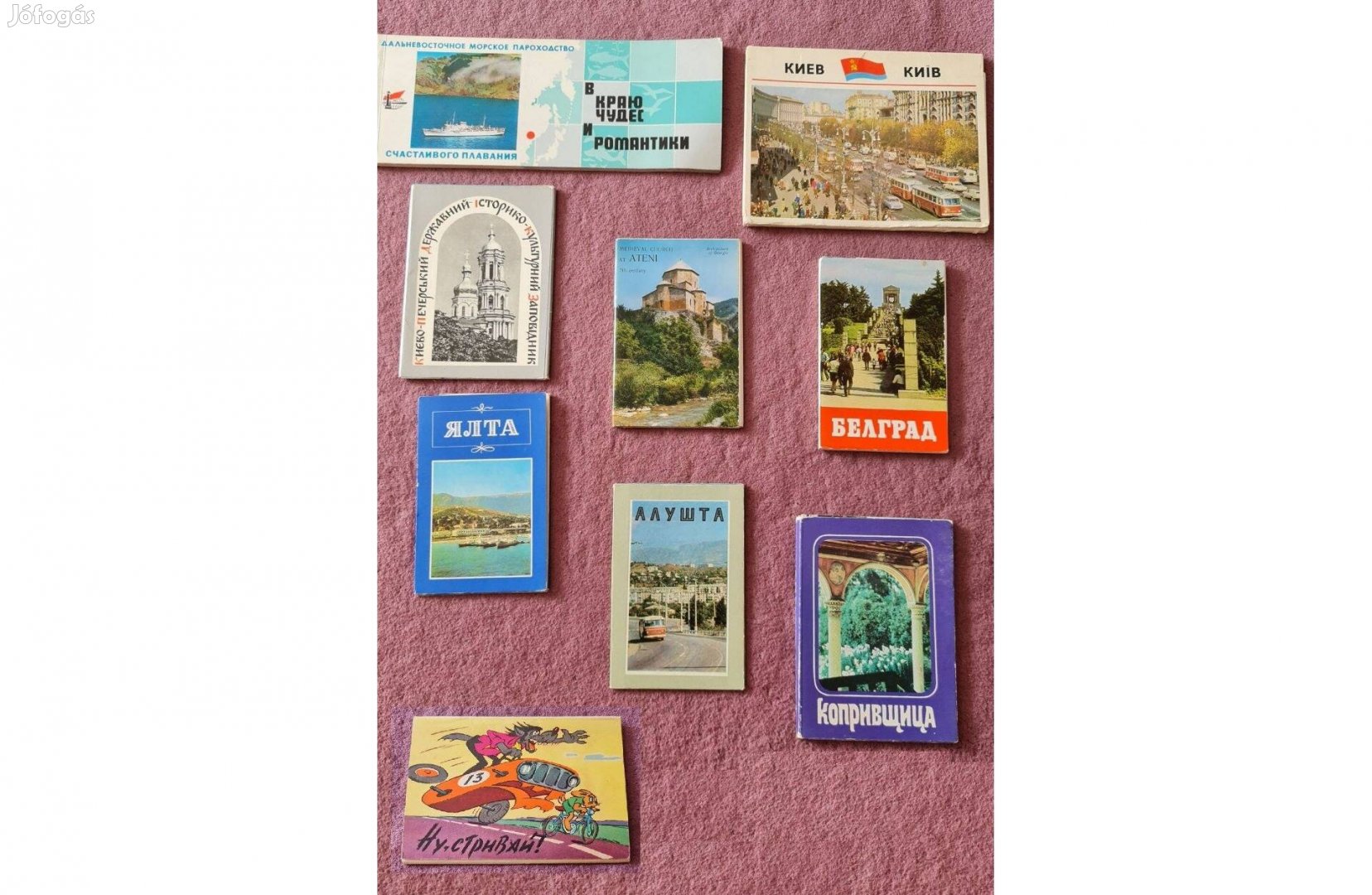 Orosz képeslap-sorozatok (különböző témák) 9 db