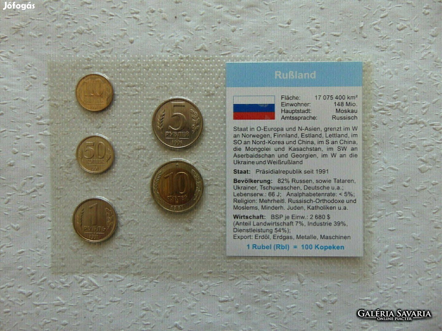 Oroszország 5 darab érme bliszterben