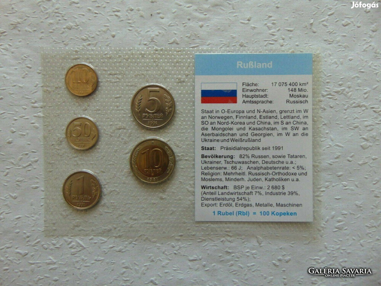 Oroszország 5 darab érme bliszterben