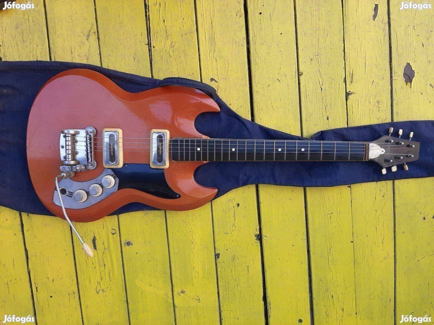 Orpheus elektromos gitár veterán vintage retro bolgár Gibson SG forma